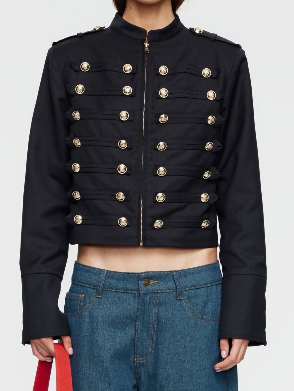 LIONESS NWT Rush Hour Crop Jacket in Onyx